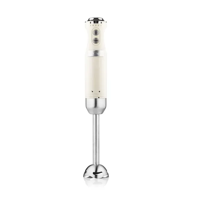 Westinghouse Retro Mixeur plongeant 600 W 5 vitesses et turbo pied inox Beige