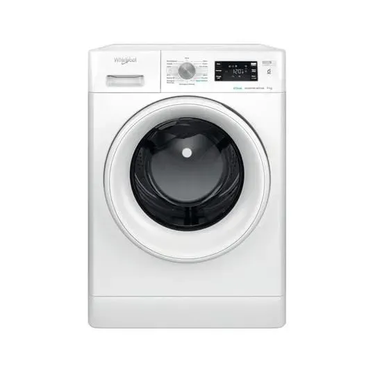 Whirlpool Lave-linge frontal 9 kg FFBS9479WVFR - Moteur induction FreshCare+ essorage variable — coloris Blanche