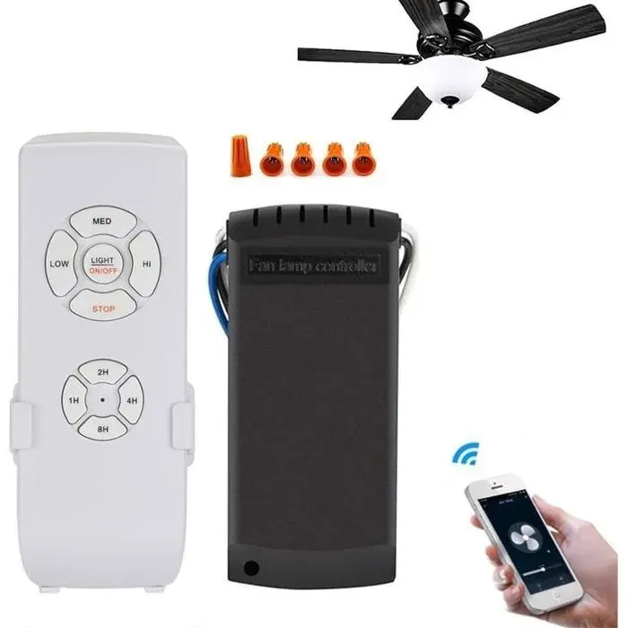 WiFi Kit de télécommande pour ventilateur de plafond sans fil avec 4 minuteries et 3 vitesses 220V 230V interrupteur de