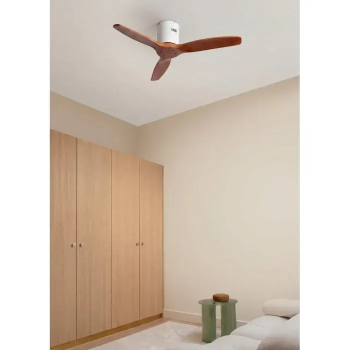 WIND CALM NATURAL WOOD - Ventilateur de plafond 40W silencieux 100% bois