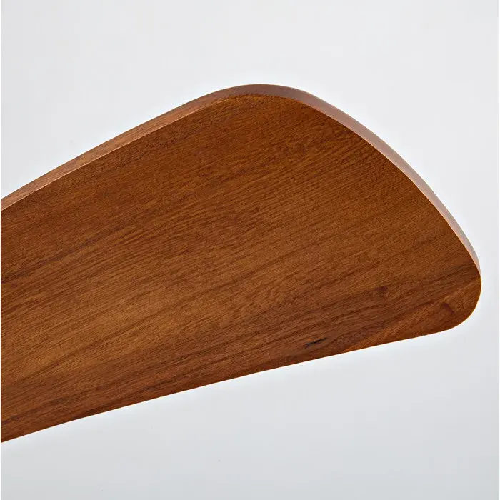 WOVREO Ventilateur de plafond LED 42 pouces 5 pales en bois télécommande 6 vitesses réversible marron noir