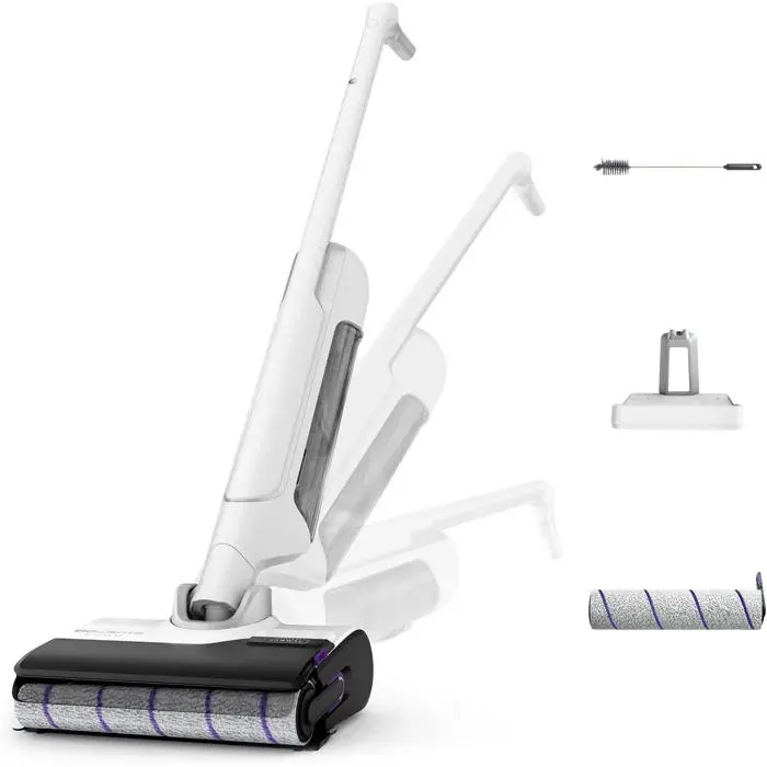 X-Clean 10 Aspirateur Laveur Sans Fil Blanc Nettoyage Puissant Et Entretien Facile Des Sols Pour Nettoyage Sec Et Humide