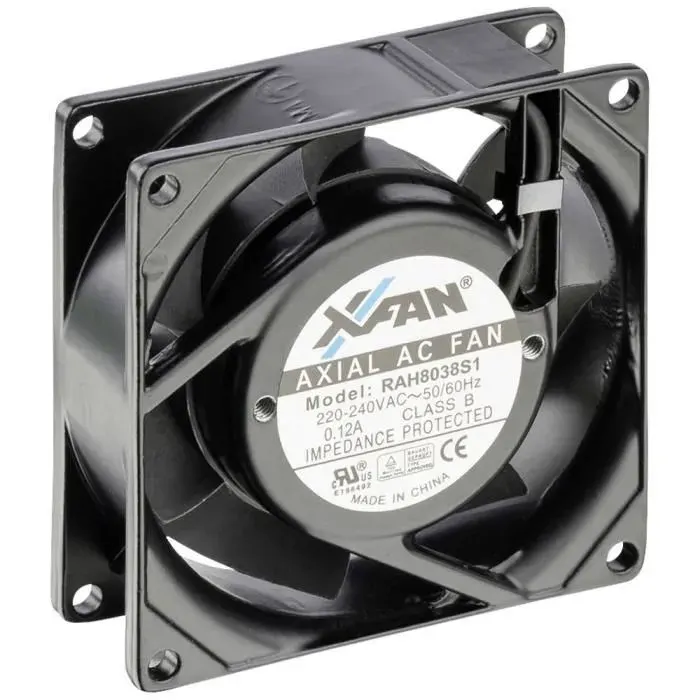 X-Fan RAH8038S1 Ventilateur axial 230 V-AC 36 m³-h (L x l x H) 80 x 80 x 38 mm