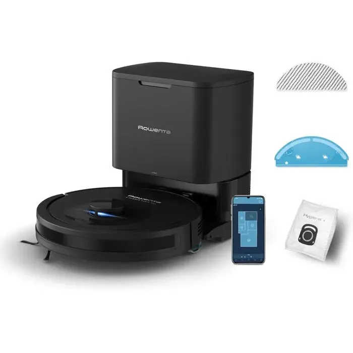 X-Plorer Serie85+Aspirateur Robot Laveur6000PaDétection Laser 360°Vidage Automatique De La PoussièreRr87D5FeNoir