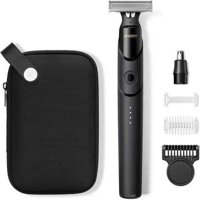 Xpert T Magnétique Tondeuse Barbe&Rasoir Electriques Tout-En-UnPeigne Réglable 12-En-1Tondeuse à NezEpilateur & Tondeuse Corps