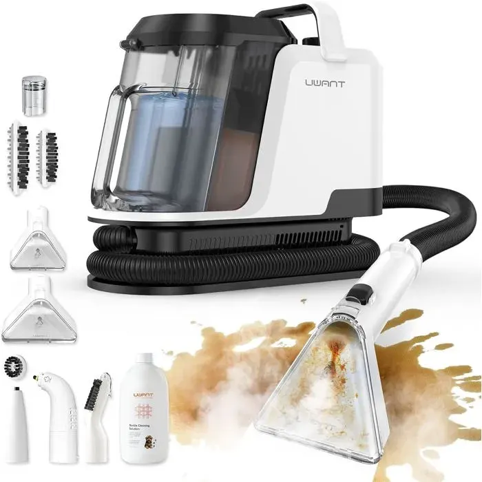 Y100S Shampouineuse Lave Et Sèche 1750W Aspiration 18Kpa Réservoir 24L Pour Canapés Tapis Moquettes Matelas Maison