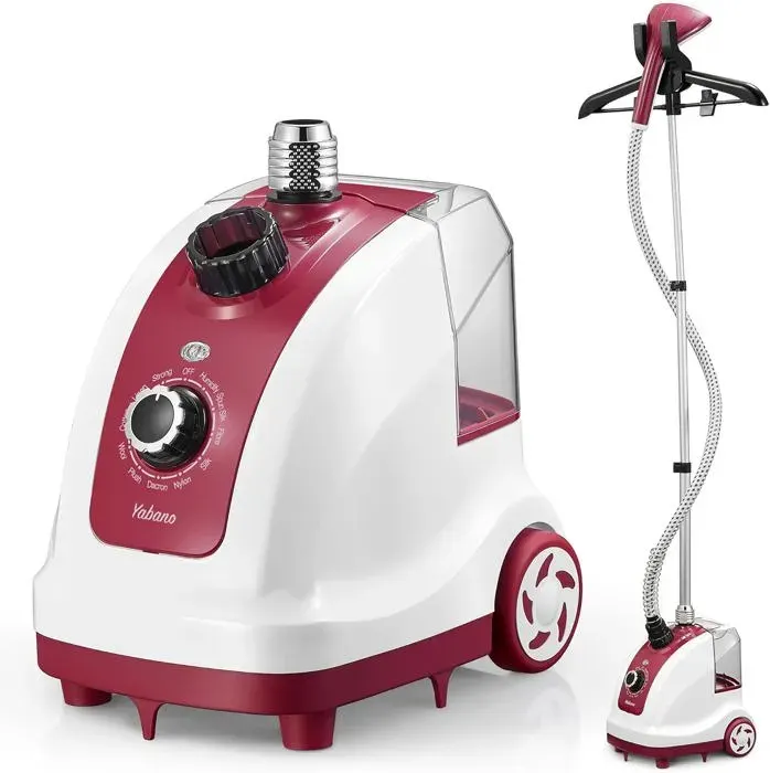 Yabano Défroisseur vertical et défroisseur à vapeur 1950 W vapeur constante 40 g/min 11 fonctions vapeur réservoir deau de