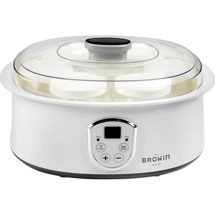 Yaourtière - Browin - 801015 - 7 pots en verre - Thermostat réglable - 20 W