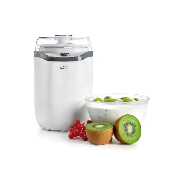 Yaourtière électrique - LACOR - 20 W - Capacité 18 l et 16 l - 2 pots - Blanc