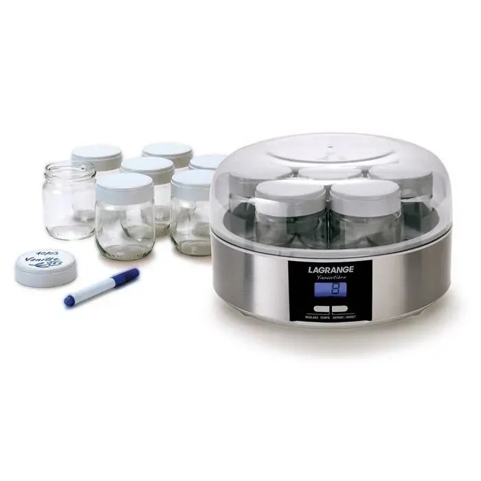 Yaourtière - LAGRANGE - 439 106 - Programmable 15H - 14 pots en verre