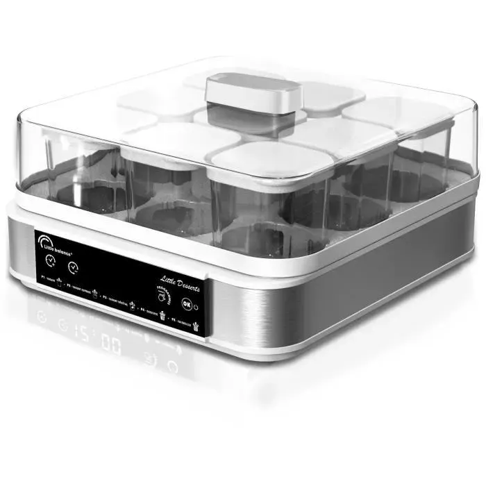 Yaourtière LITTLE BALANCE - Little Dessert - Capacité 9 pots de 145ml - 5 programmes automatiques - 30W
