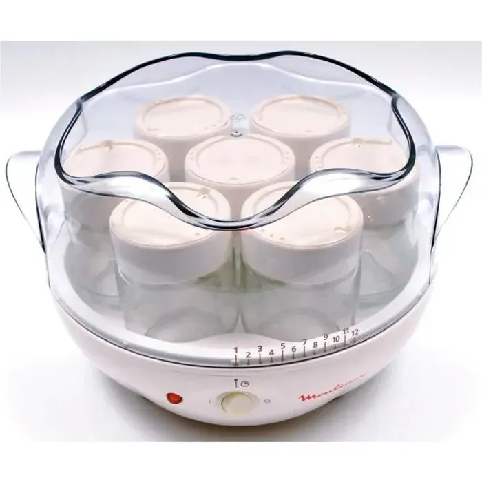 Yaourtière - Moulinex - 1L - 7 pots en verre - Couleur blanche - Simple à utiliser