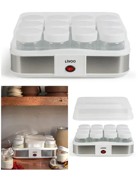 Yaourtière - Non spécifié - 1L2 - 12 pots en verre - 215W - Programmable
