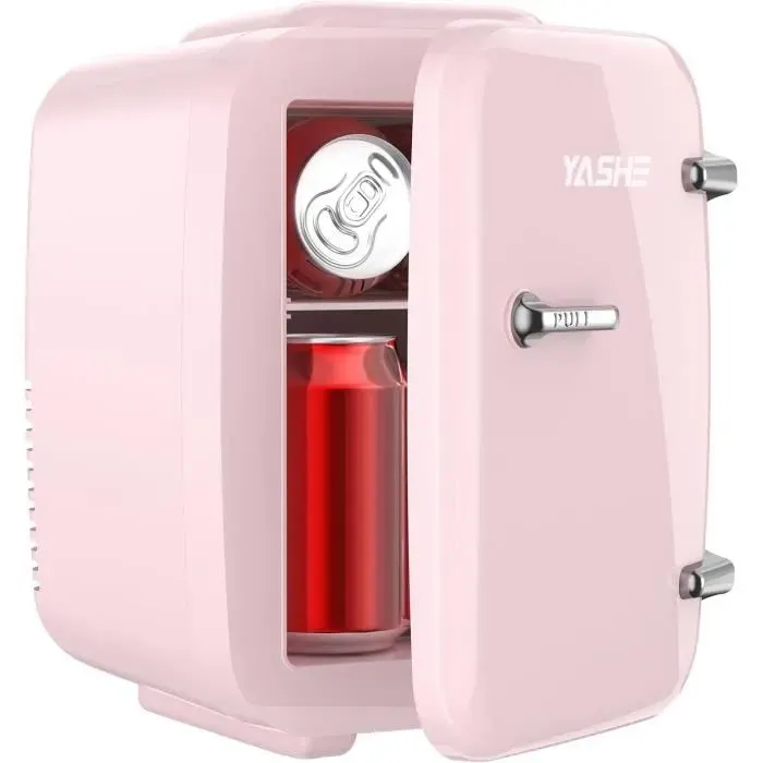 YASHE Mini frigo cosmétique 4 L portable - CA/CC silencieux rose