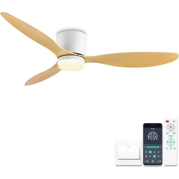ycwdcz 106 cm Ventilateurs de Plafond avec Lampe Intgre Moteur DC Rversible Plafonnier Ventilateur avec Bl V VENTILATEUR DE PLAFOND