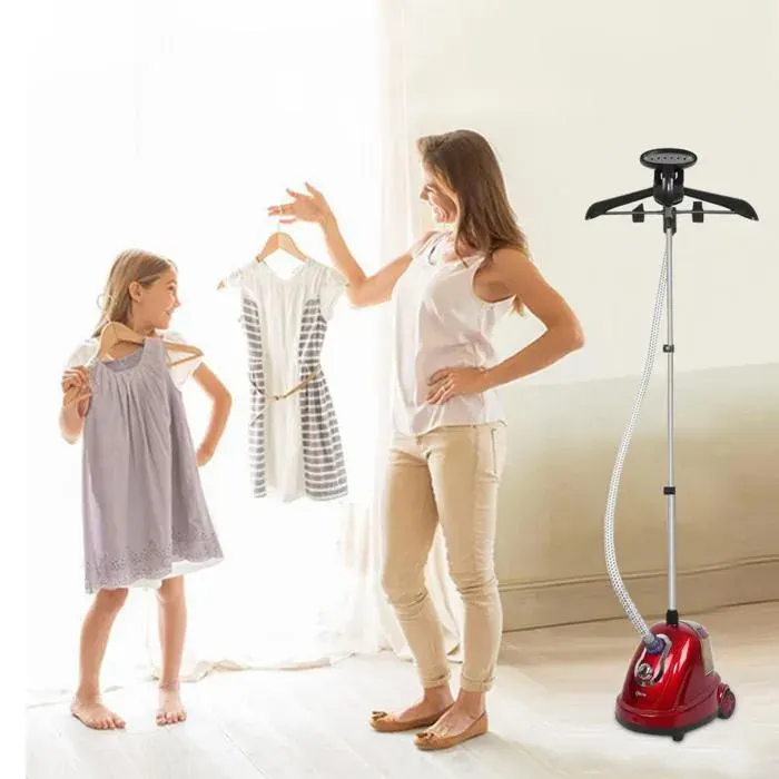 YIYI. DÉFROISSEUR VAPEUR 1700W USAGE DOMESTIQUE PORTATIF ET VERTICAL ROSE.
