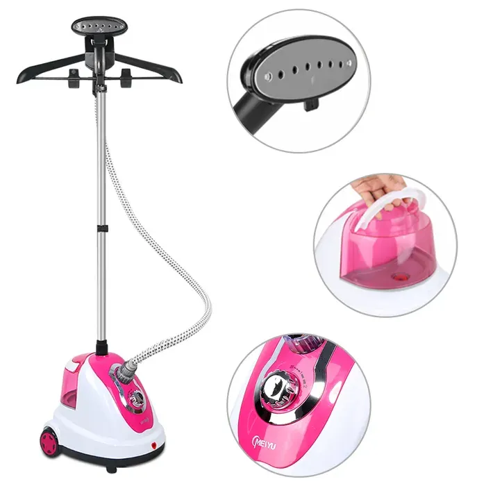YIYI. DÉFROISSEUR VAPEUR SUR PIED EXTENSIBLE POUR UNE UTILISATION DOMESTIQUE 1700 W ROSE.