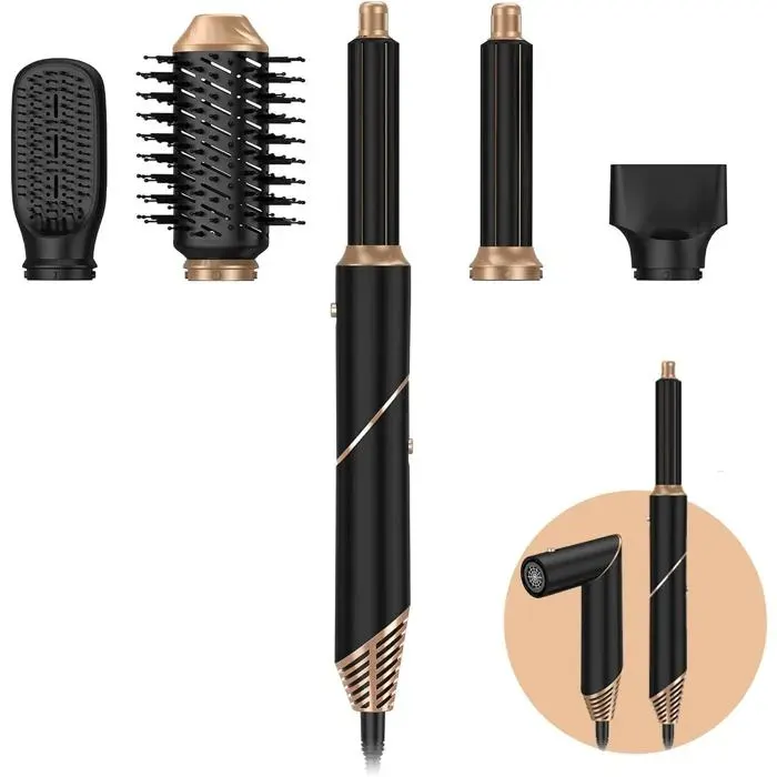 YSFMODE-Airstyler 5 En 1Brosse Soufflante Seche Cheveux IoniqueMultistylerFer À Friser AutomatiqueVolumeBoucler