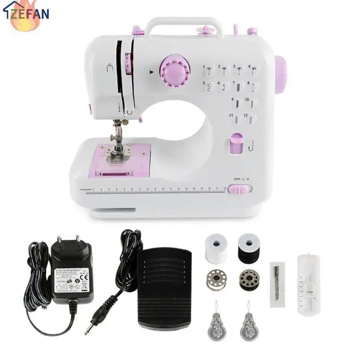 ZEFAN Machine à Coudre ministyle 505 (blanc)