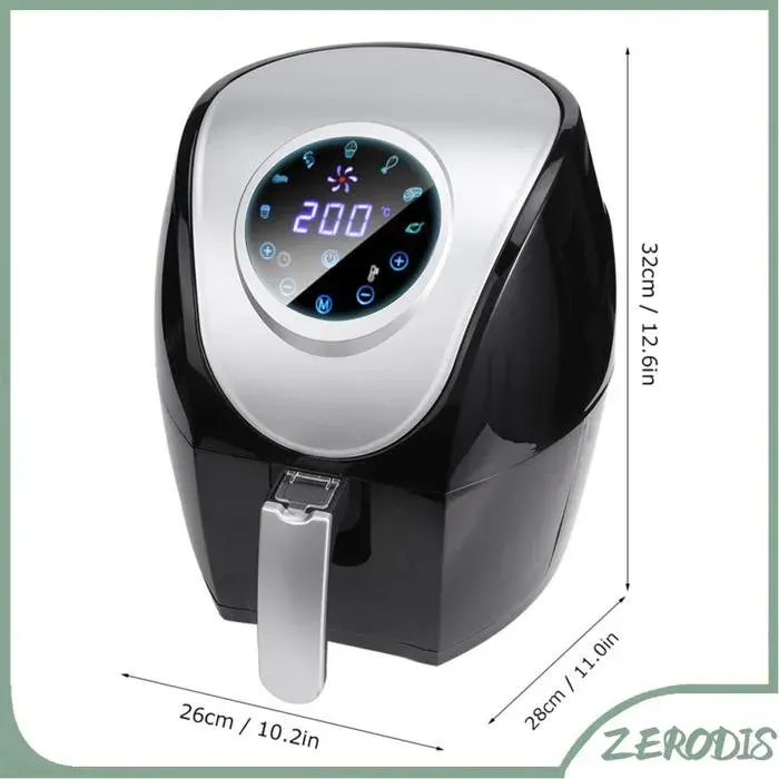 Zerodis Friteuse à air sans fumée 3.5L Multifonction Smart Touch Screen