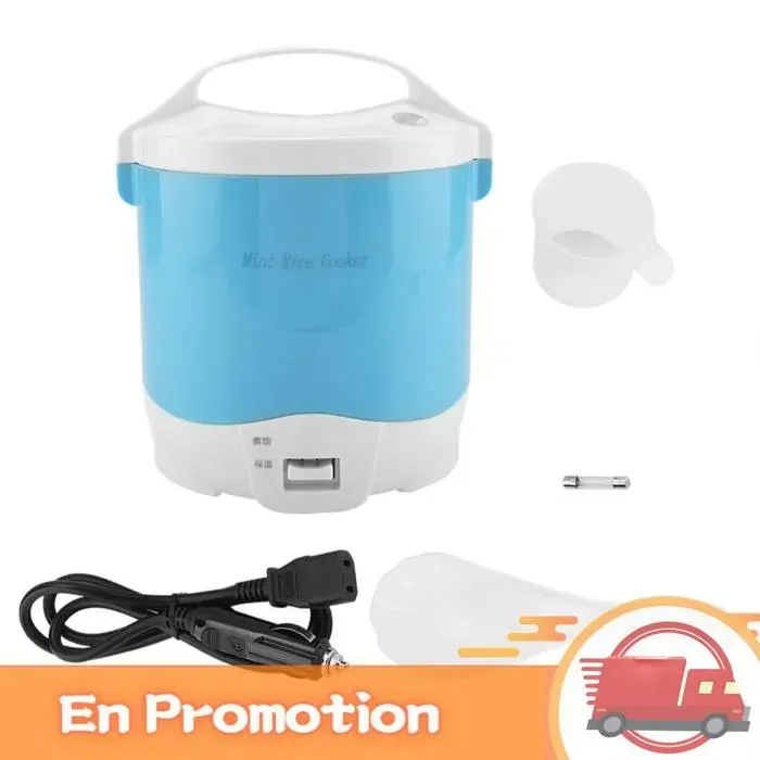 zerone Cuiseur à riz électrique pour voitures Cuiseur à riz électrique Portable multifonctionnel electromenager electrique Bleu