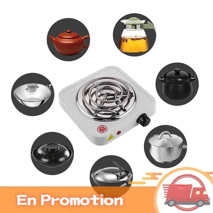 zerone Petite cuisinière électrique (Prise UE 220V)Table De Cuisson électrique à Serpentin 1000W electromenager table Prise UE
