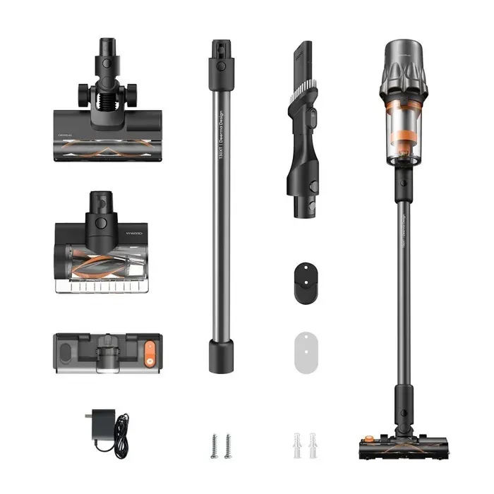 Zitty Aspirateur Balai Sans Fil 45kPa Aspirateur Laveur 450W Autonomie 60 Min avec Lumière Verte et Écran Bac 1L