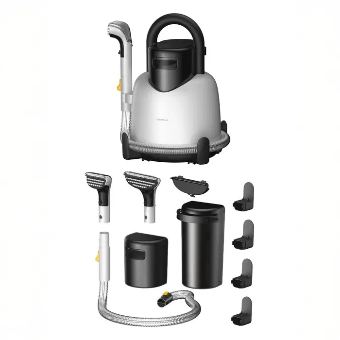 Zitty Injecteur Extracteur Nettoyeur Tissus dAmeublement 400W 18kPa Shampouineuse Canapé Siège Auto Double Réservoir 1.7L Blanc
