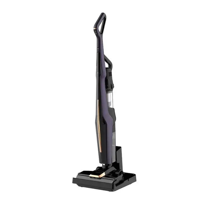 Zitty Nettoyeur de Sols 5 en 1 Aspirateur Laveur Sans Fil 30kPa Autonettoyant 70°C Séchage 100°C Plat 180° 600ml Noir