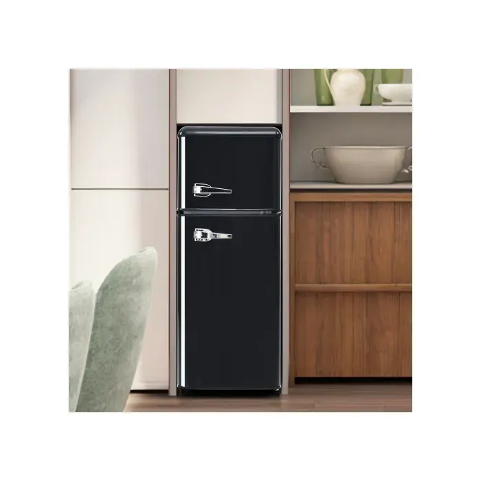 Zitty réfrigérateur rétro 92 L 2 portes congélateur 28 L 1055 x 41 x 455 cm classe D noir